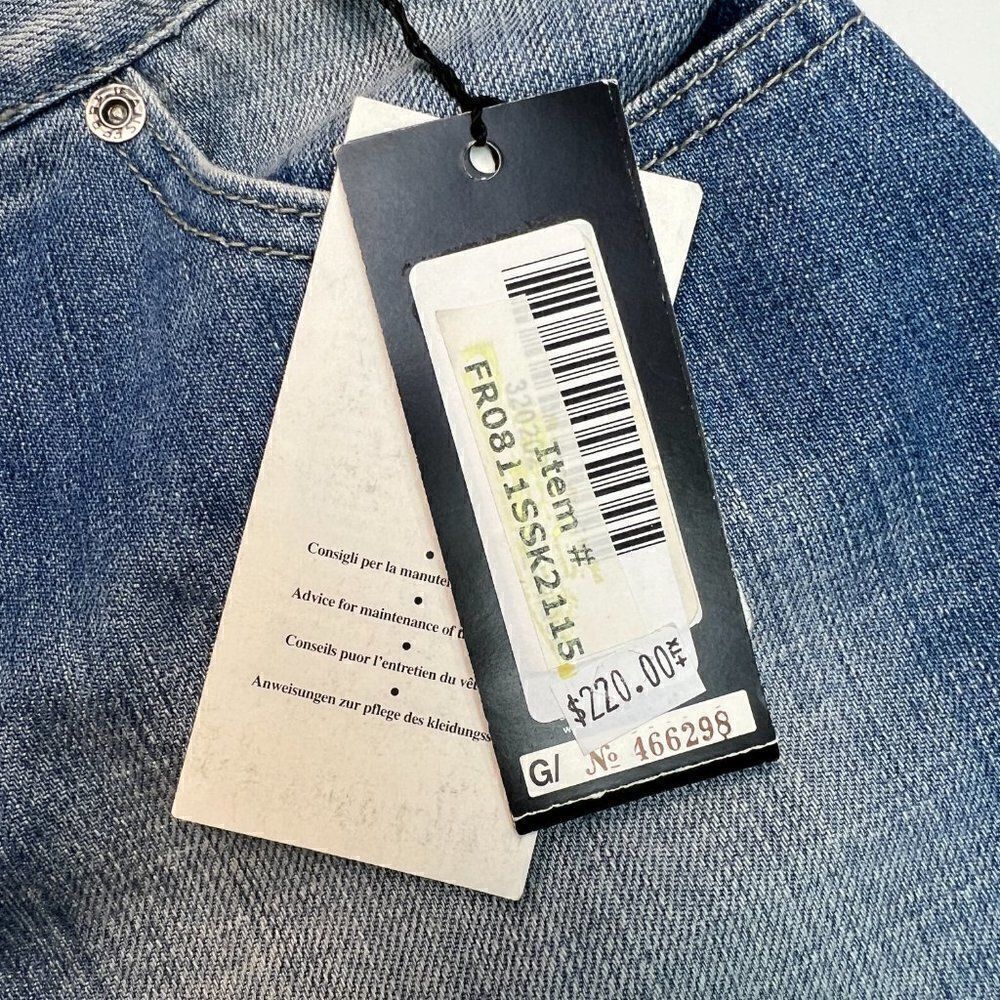 New GF FERRE Women US 28 Denim Pencil Washed Jean Skirt Classic Casual Look - Picture 12 of 14